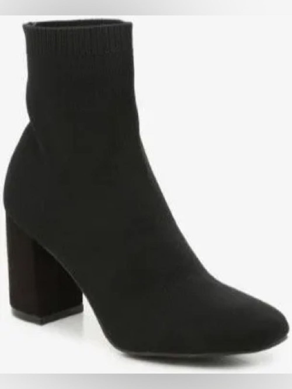 MIA ERIKA BLACK SOCK BOOTIE, Size 8.5